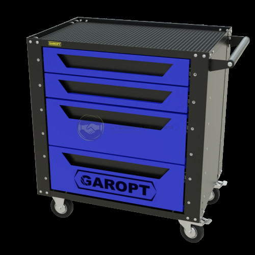 Тележка инструментальная Garopt серия Low-cost 4 ящика синяя